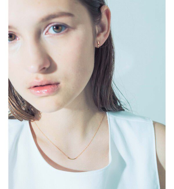 ete「K18YG クレール サークル ミラーボールカット ネックレス」|ネックレス|