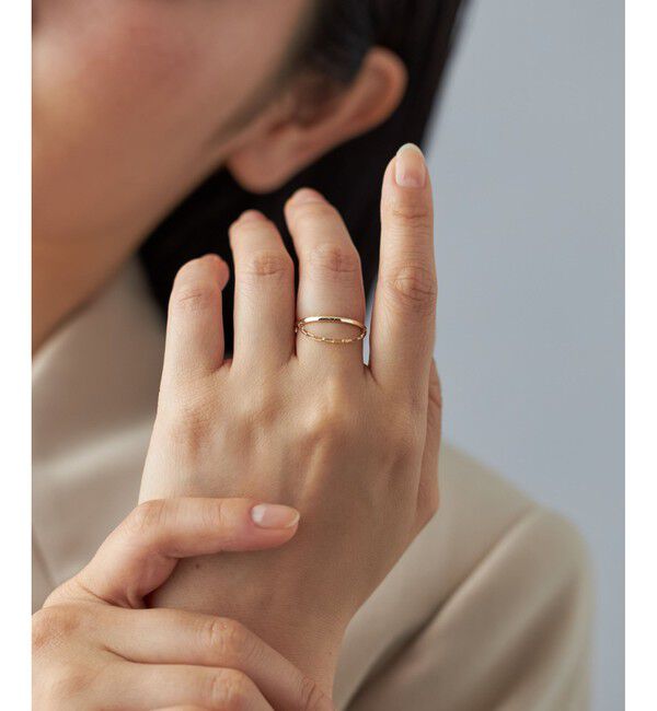 Jouete「[レイヤー] K10YG リング ドレープ」|リング|