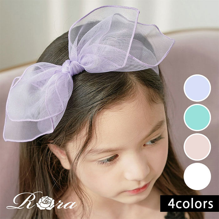 BACKYARD FAMILY「カチューシャ キッズ リボン 大きめ 通販 リボンカチューシャ 髪飾り 女の子 子供 子ども」|その他|