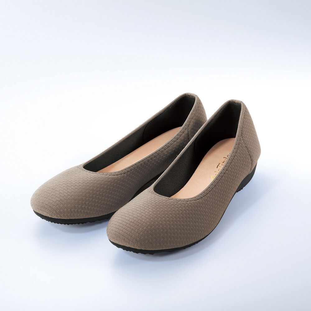 BACKYARD FAMILY「パンプス ぺたんこ レディース 通販 日本製 ローヒール カジュアルパンプス フラットパンプス」|パンプス|グレー1