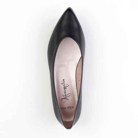 銀座かねまつ「LSDW2371SHPBLK 【防水】【本革】アクアベルフラットシューティー」|パンプス|