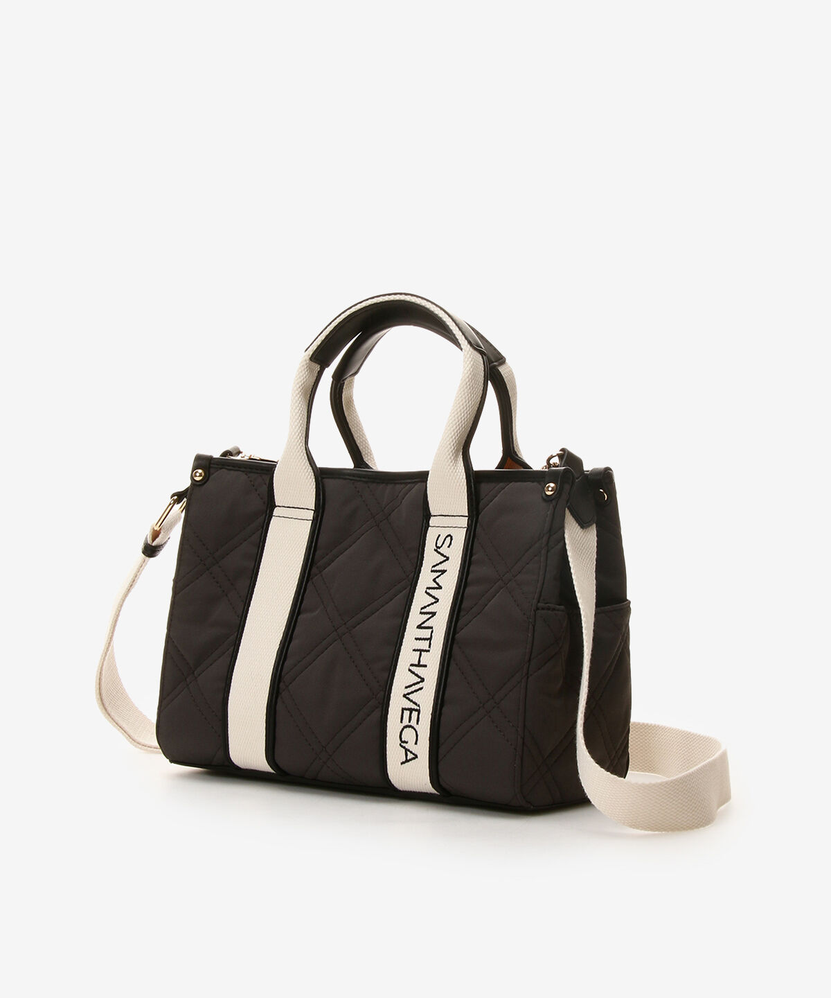 Samantha Vega「ロゴテープキルティングハンドバッグ（小）」|ハンドバッグ|