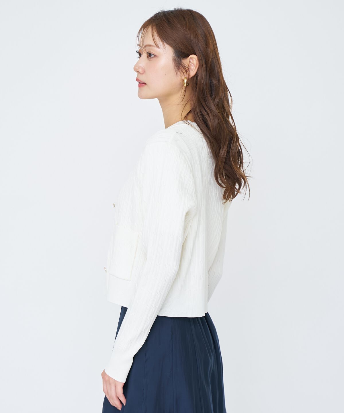 アンドクチュール「ケーブル編みカーディガンアンサンブル」|カーディガン|