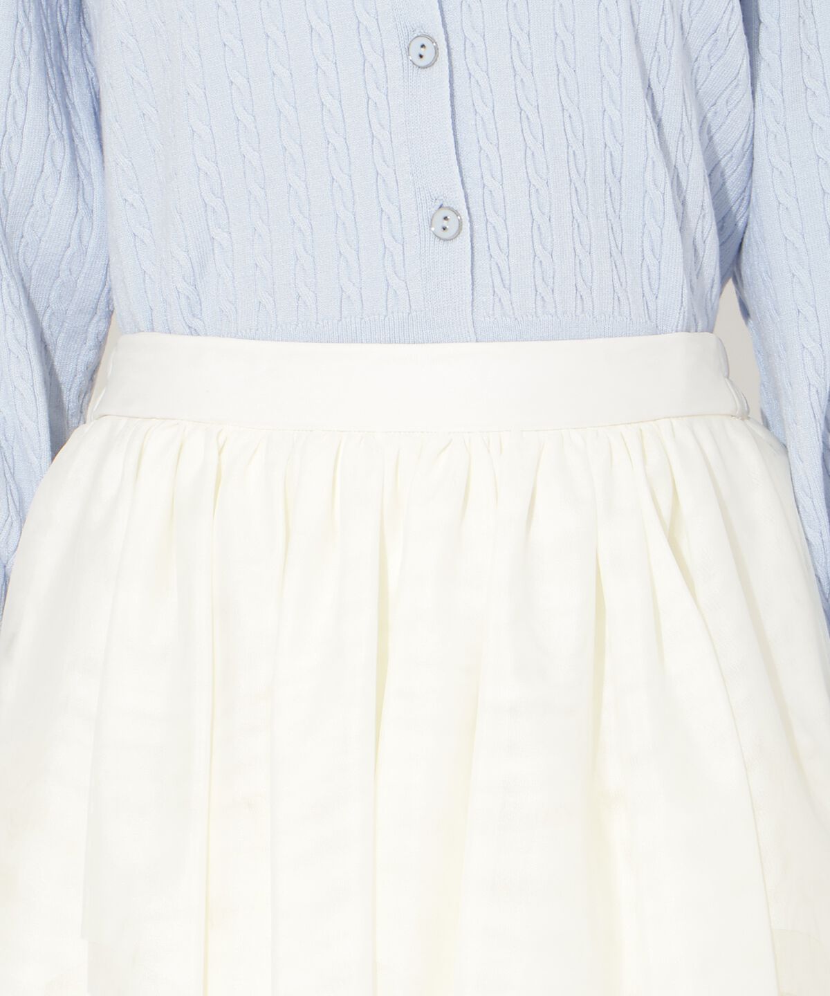 アンドクチュール「チュールティアードスカート」|フレア|