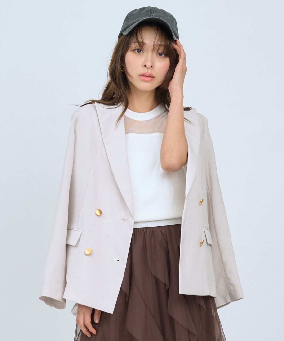 アンドクチュール「シアーテーラードジャケット」|テーラードジャケット|