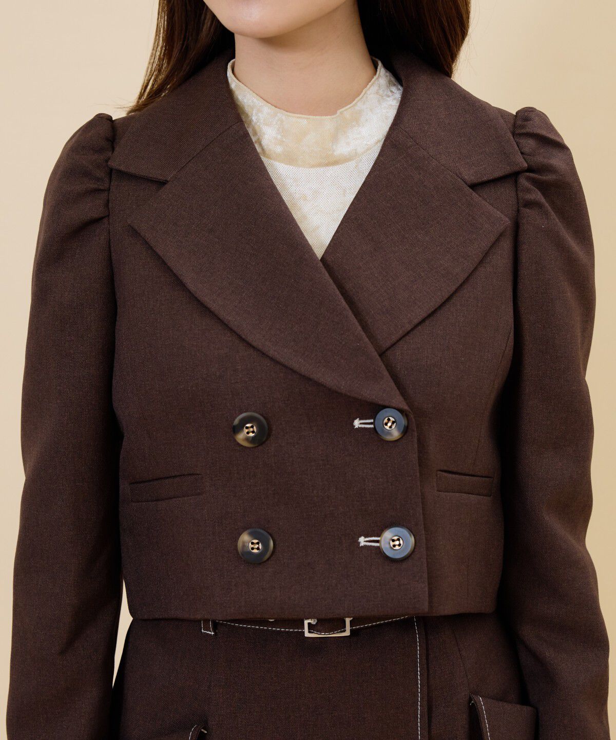 REDYAZEL「ウーリッシュショートダブルジャケット」|テーラードジャケット|