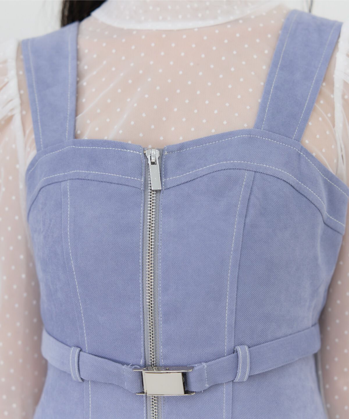 REDYAZEL「サイドプリーツジャンパースカート」|ジャンパースカート|