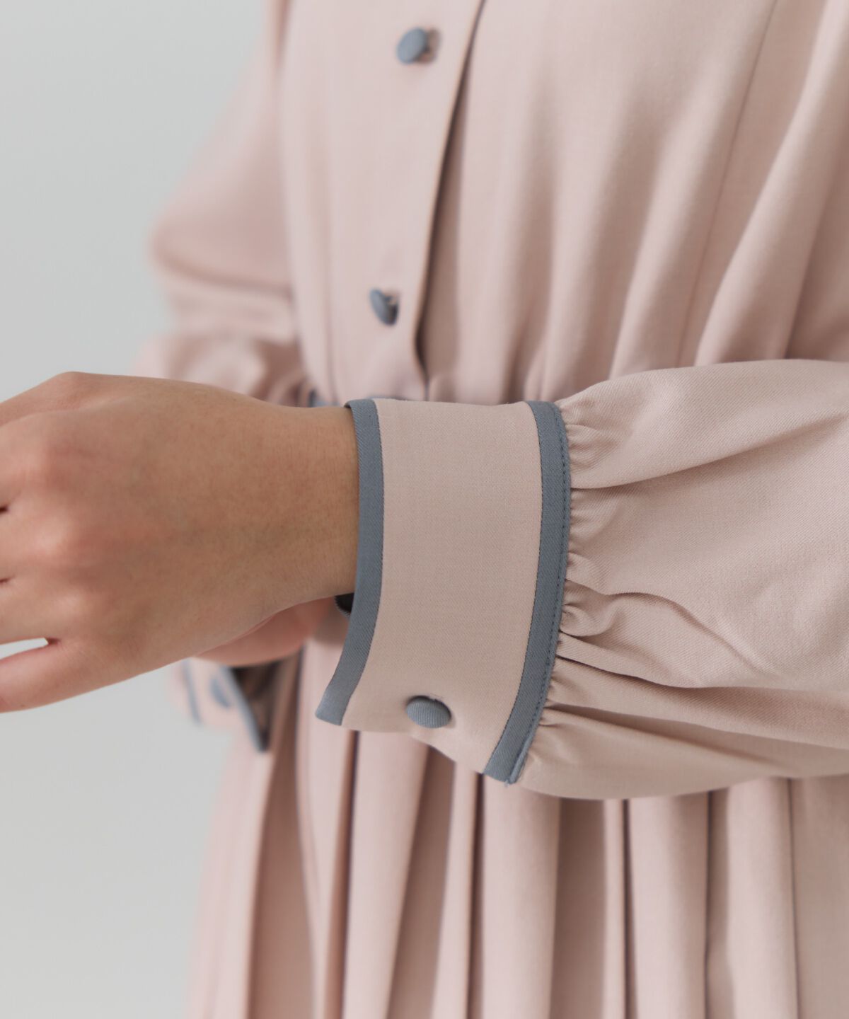 REDYAZEL「バイカラープリーツシャツワンピース」|ワンピース|