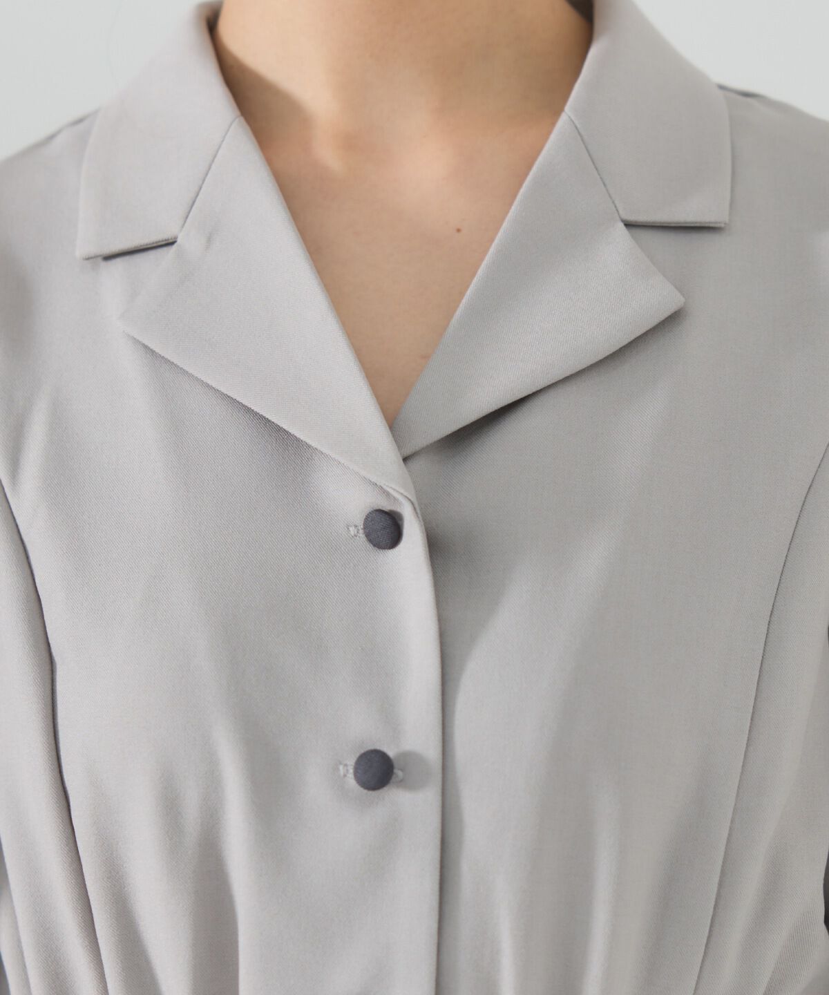 REDYAZEL「バイカラープリーツシャツワンピース」|ワンピース|