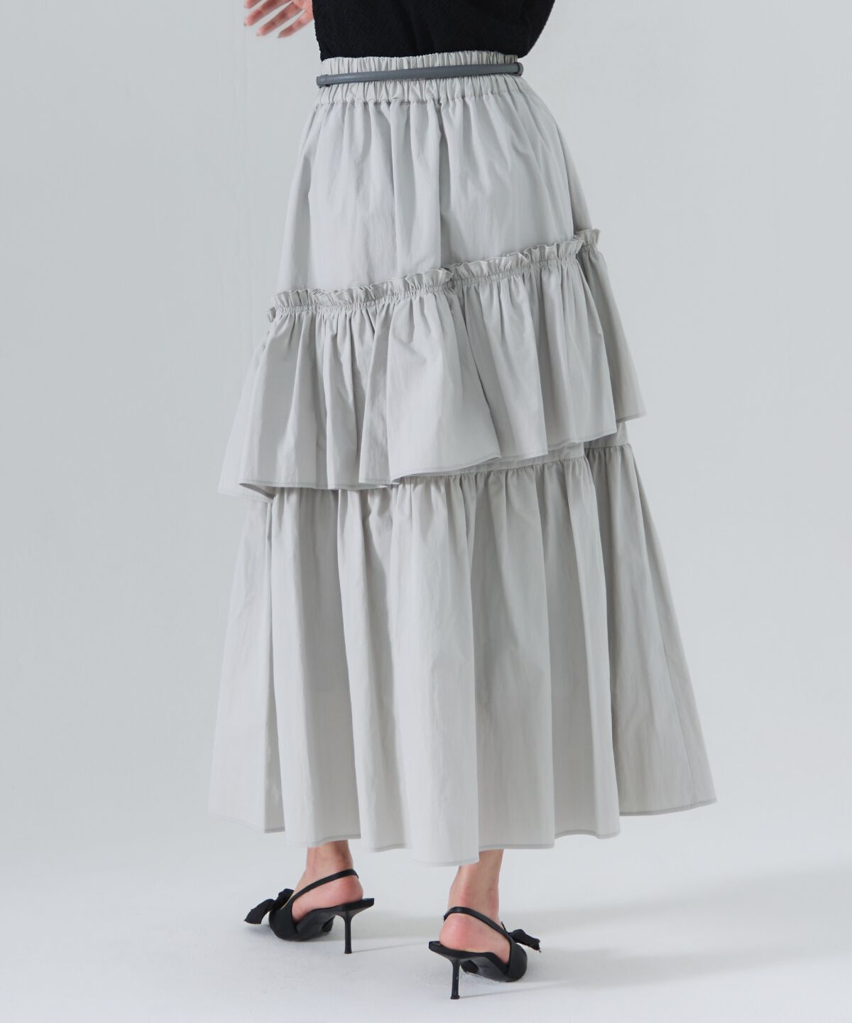 REDYAZEL「アシメティアードボリュームスカート」|フレア|