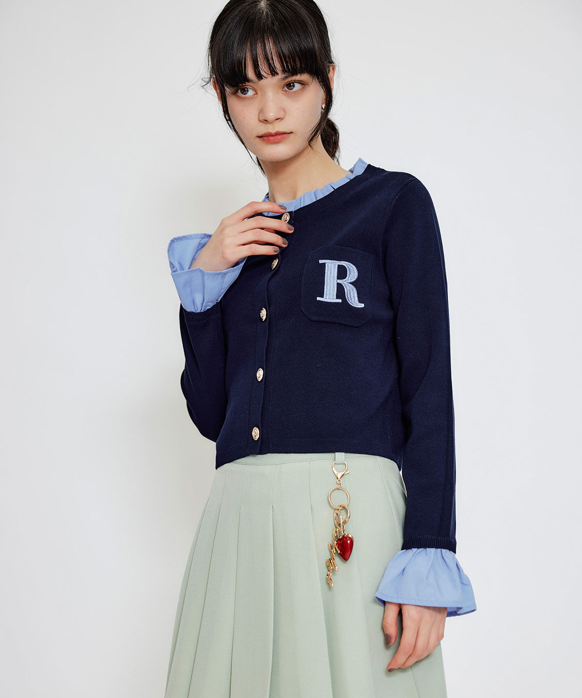 REDYAZEL「REDYAZEL&times;ハートチャームプリーツミニスカート」|タイト|