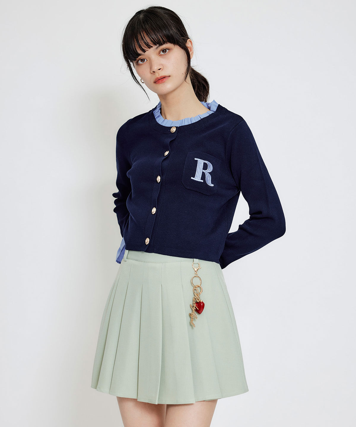 REDYAZEL「REDYAZEL&times;ハートチャームプリーツミニスカート」|タイト|