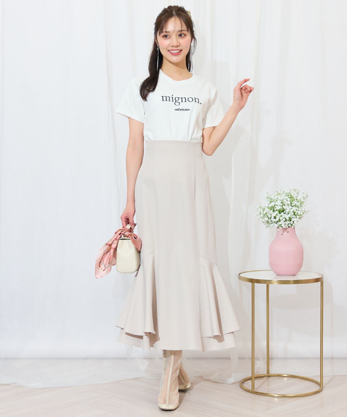 WILLSELECTION「裾ボリュームマーメイドスカート」|フレア|