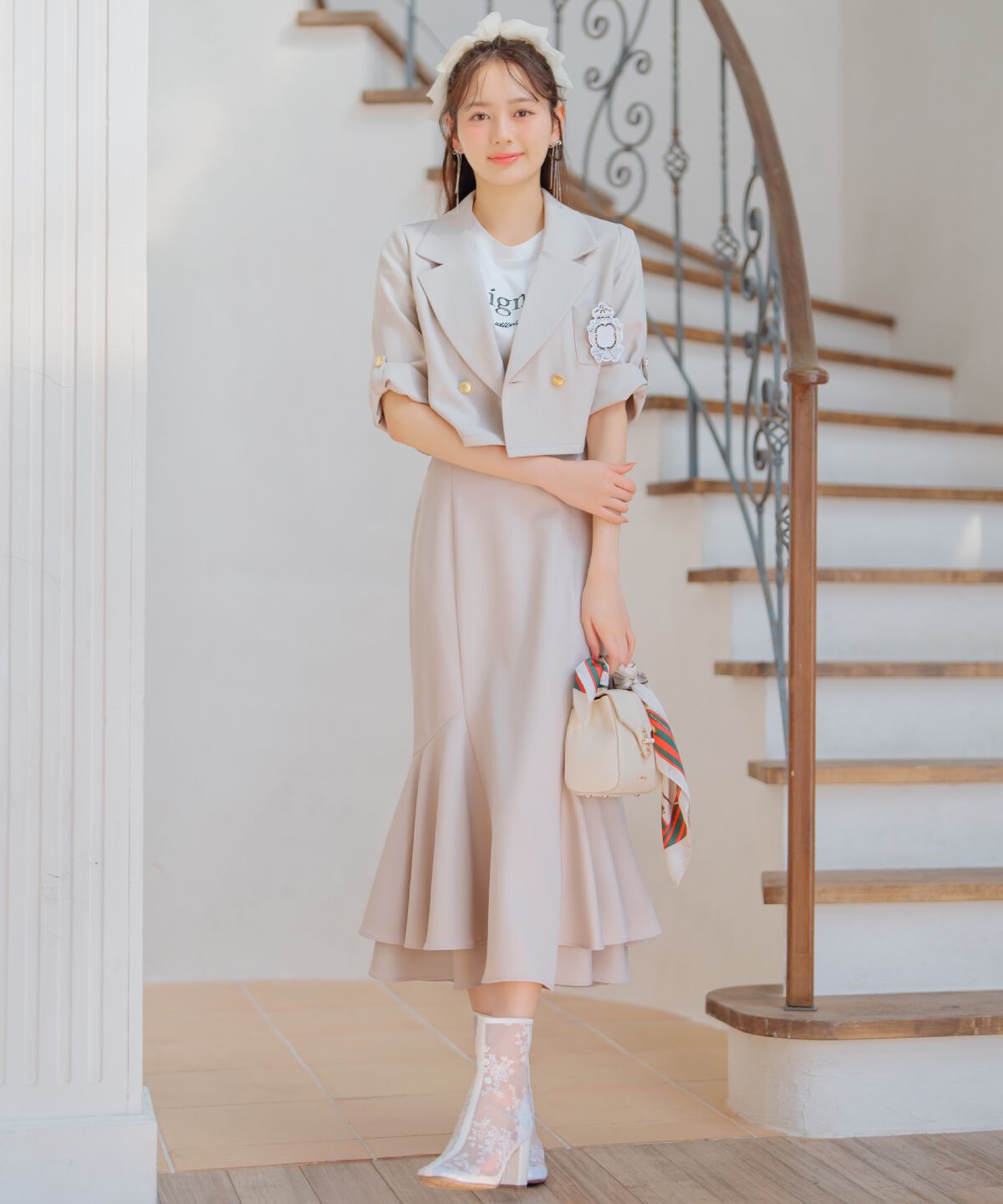 WILLSELECTION「裾ボリュームマーメイドスカート」|フレア|