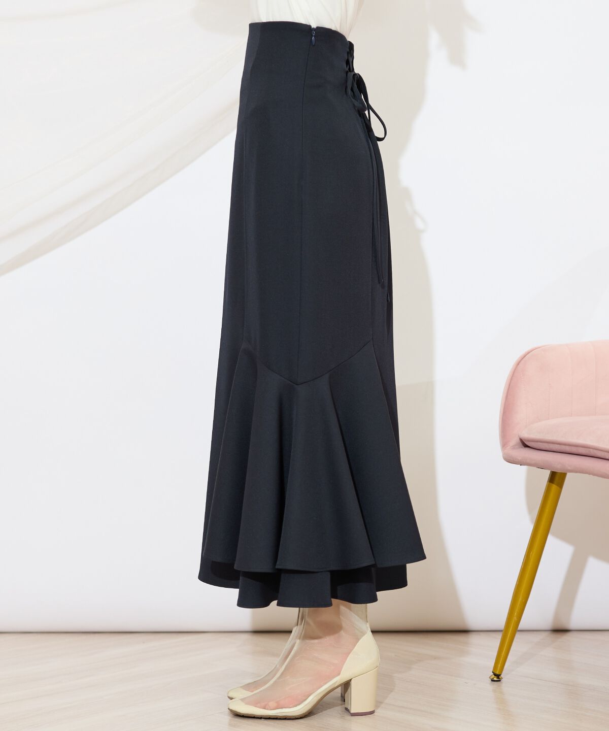 WILLSELECTION「裾ボリュームマーメイドスカート」|フレア|