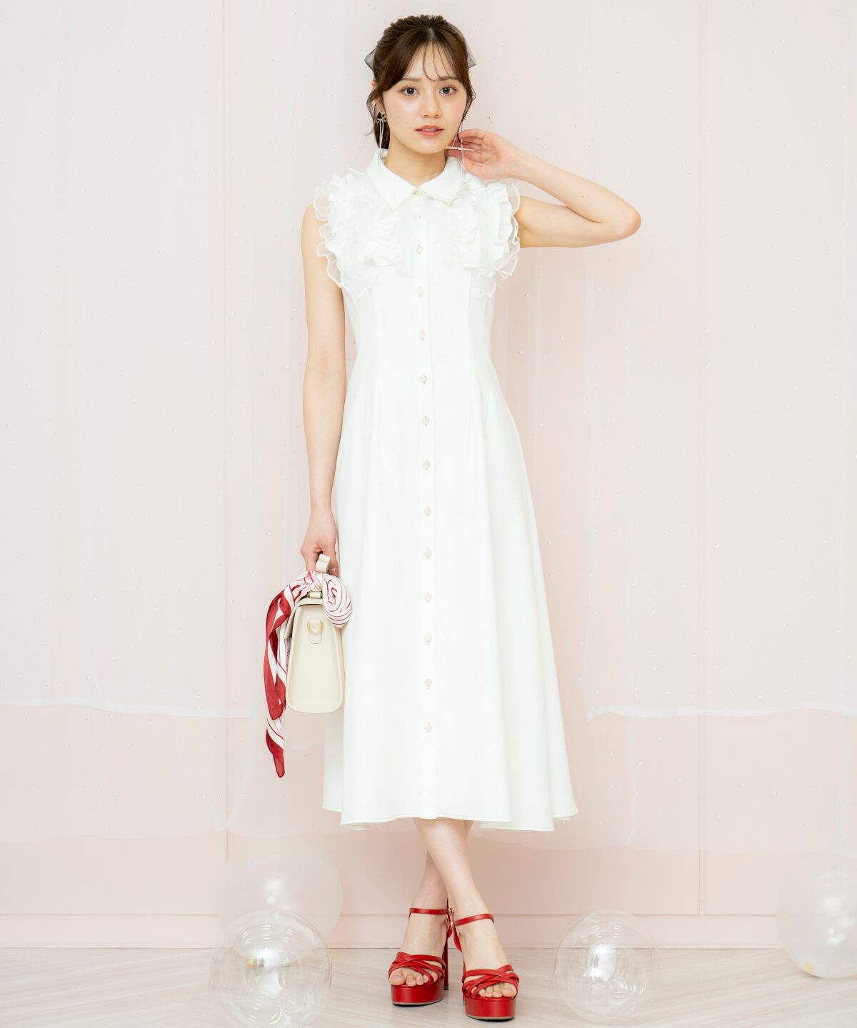 WILLSELECTION「チュールフリルワンピース」|ワンピース|