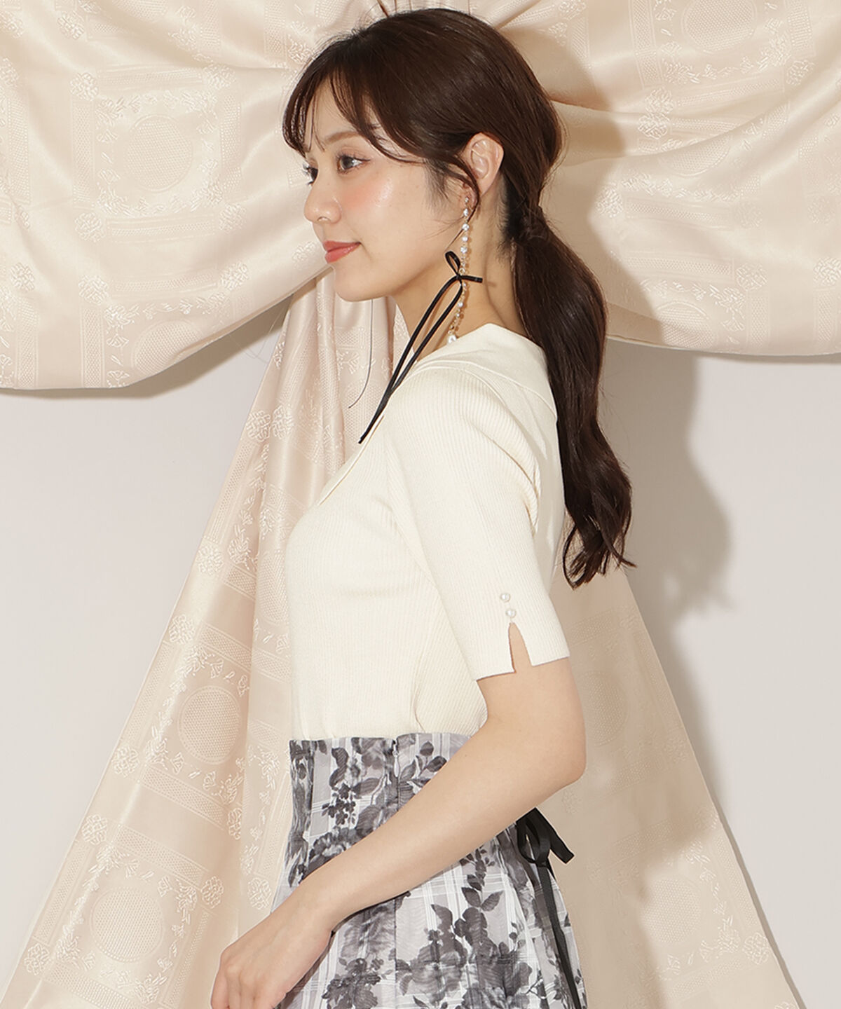 WILLSELECTION「アシメカラーリブニット」|ニット・セーター|