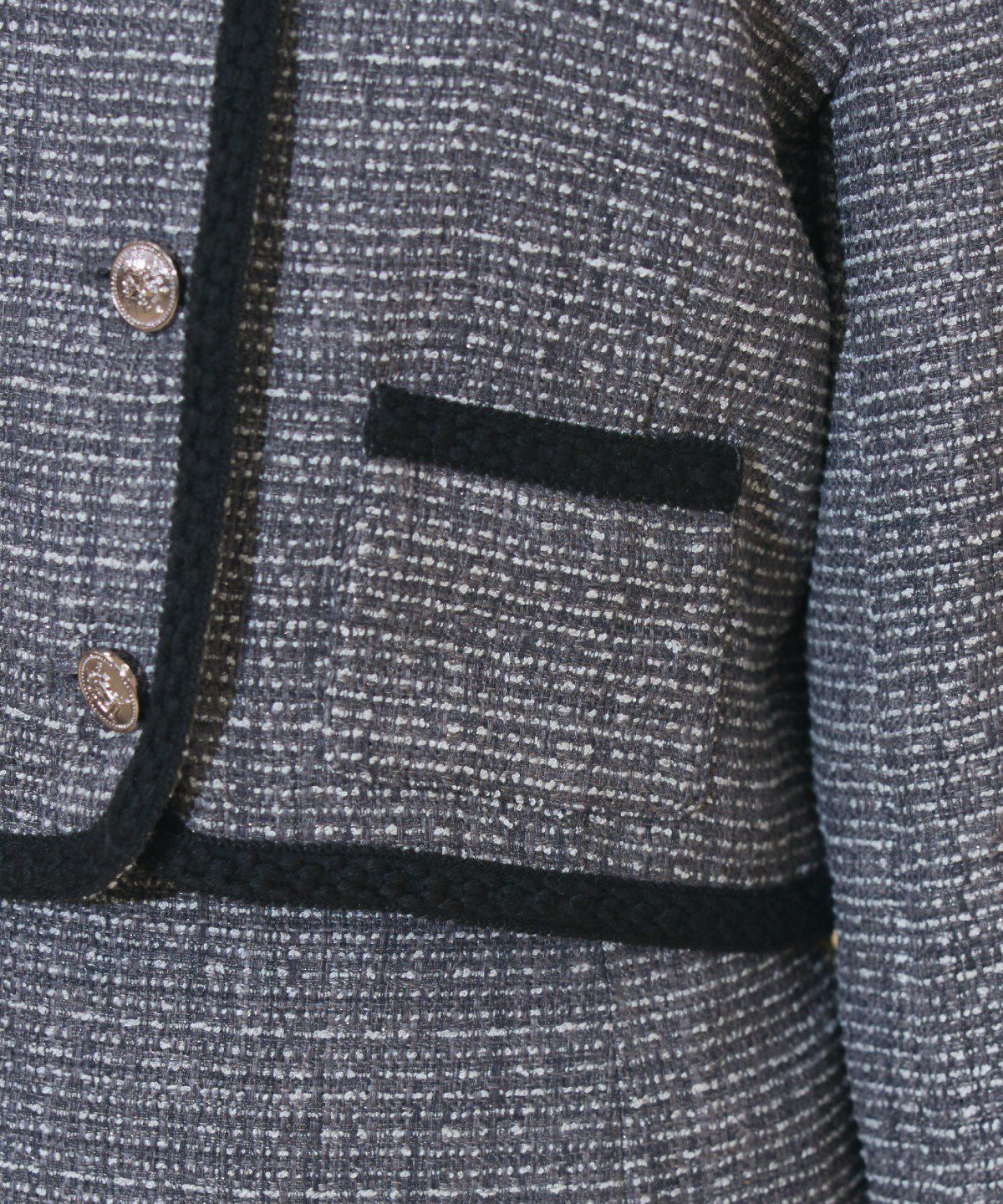 WILLSELECTION「ブレードデザインノーカラーツイードジャケット」|ノーカラージャケット|