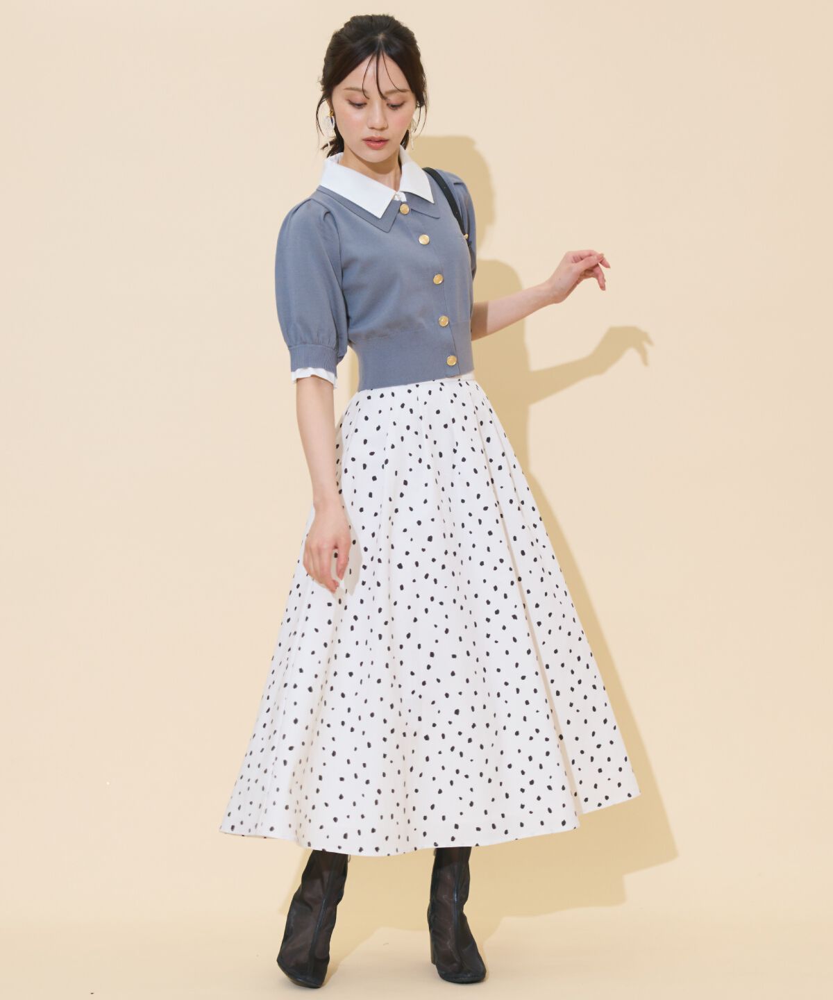 WILLSELECTION「レイヤードカラープルオーバー」|ニット・セーター|