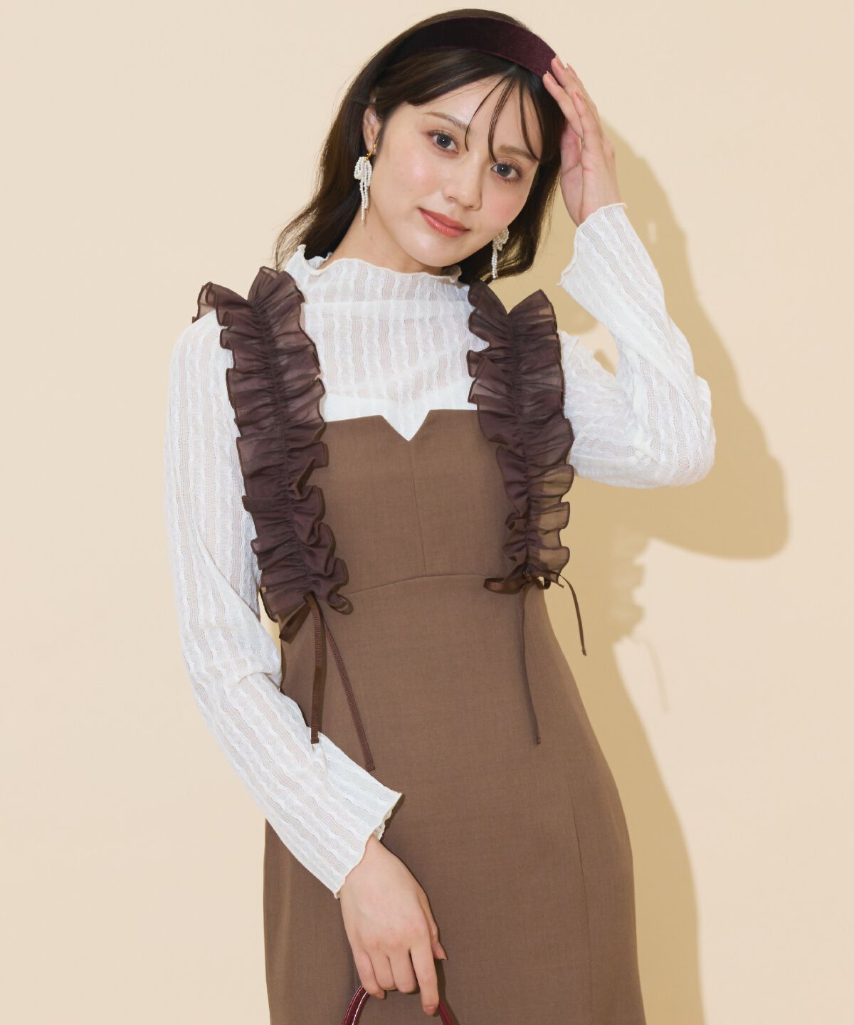 WILLSELECTION「フリルショルダーマーメイドワンピース」|ワンピース|