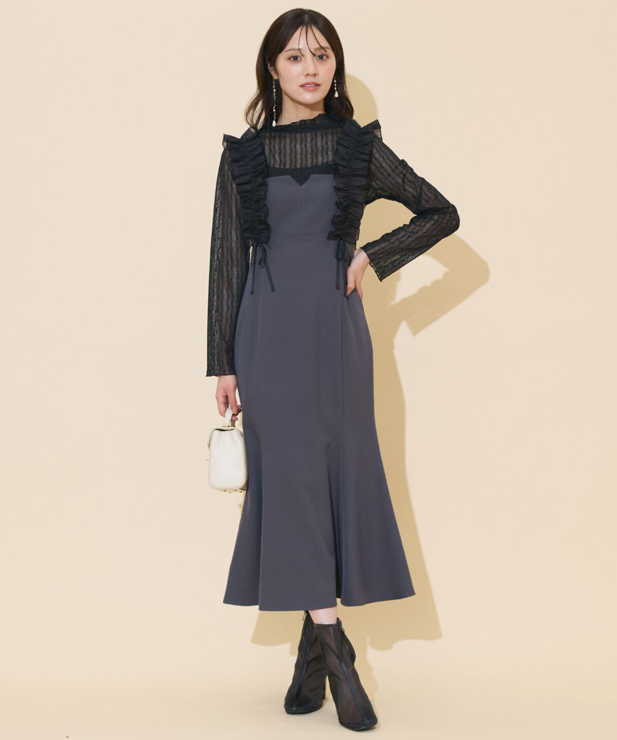 WILLSELECTION「フリルショルダーマーメイドワンピース」|ワンピース|