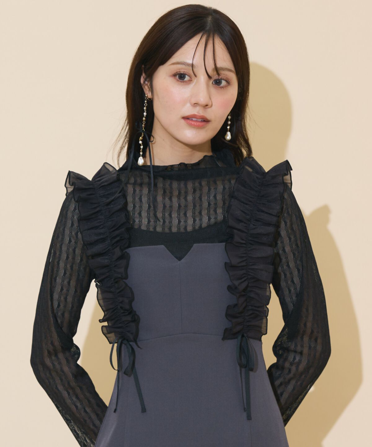 WILLSELECTION「フリルショルダーマーメイドワンピース」|ワンピース|