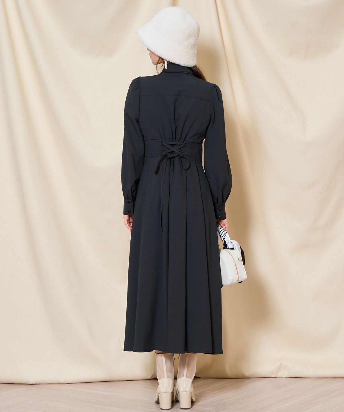 WILLSELECTION「リボンタイコルセットシャツワンピース」|ワンピース|