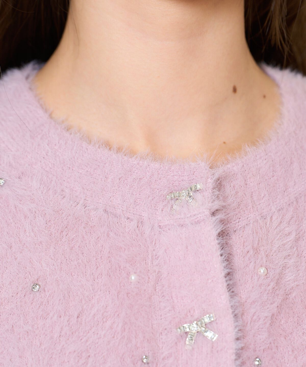 WILLSELECTION「パール＆ビジューフェザーカーディガン」|カーディガン|