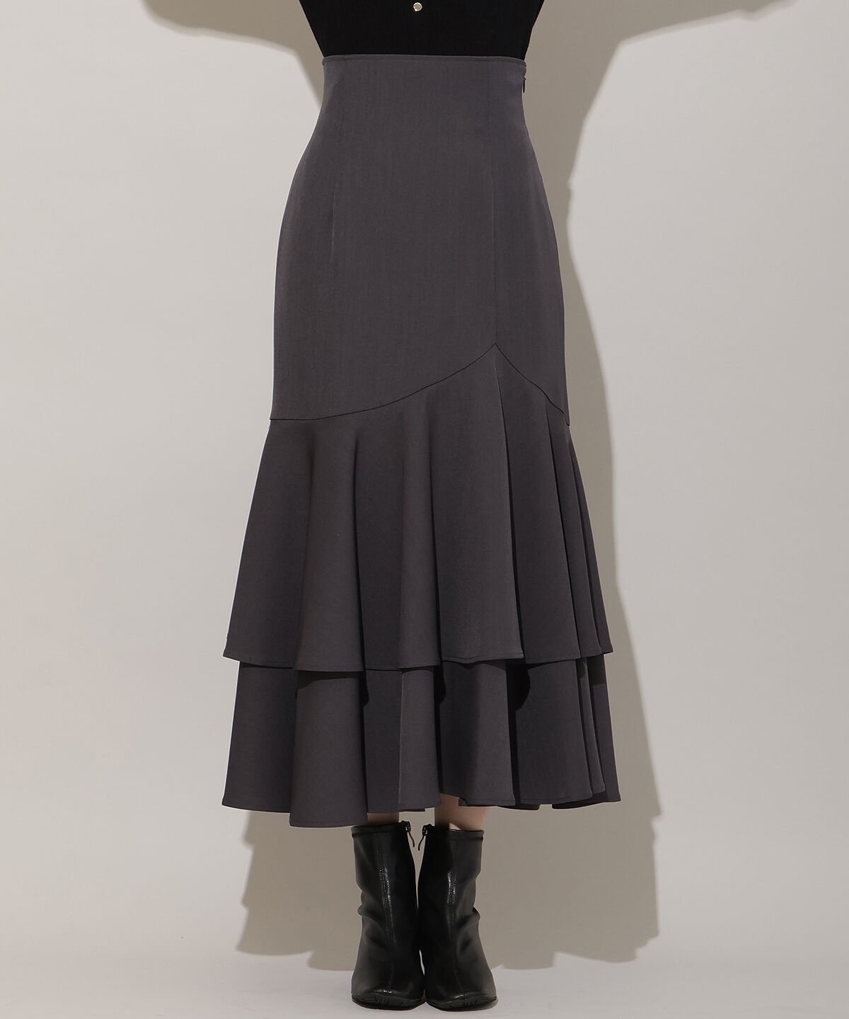 WILLSELECTION「ボリュームヘムティアードスカート」|フレア|