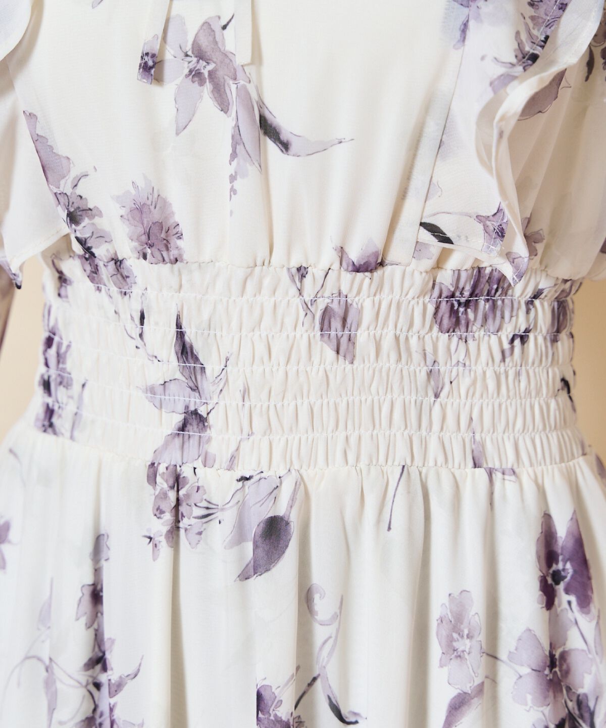 WILLSELECTION「フラワープリントウエストシャーリングワンピース」|ワンピース|