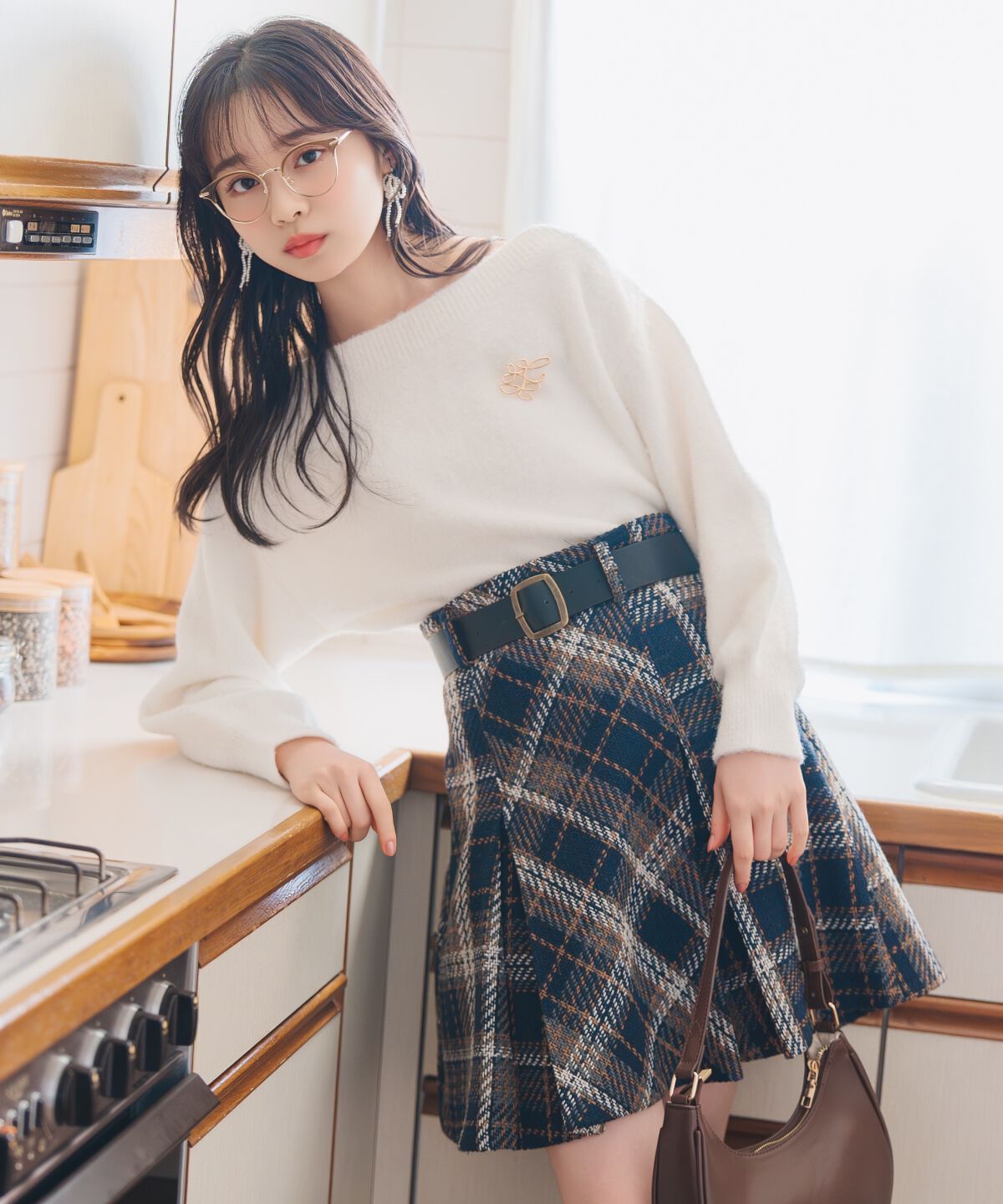 WILLSELECTION「ブローチ付きオフショルニット」|ニット・セーター|