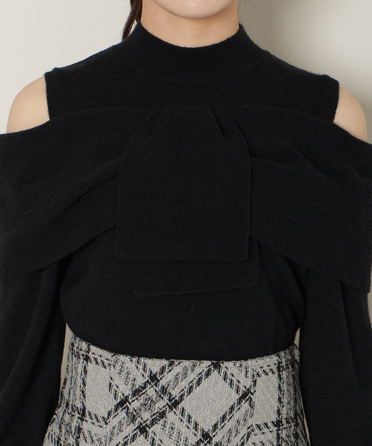 WILLSELECTION「ツイストリボンオフショルニット」|ニット・セーター|