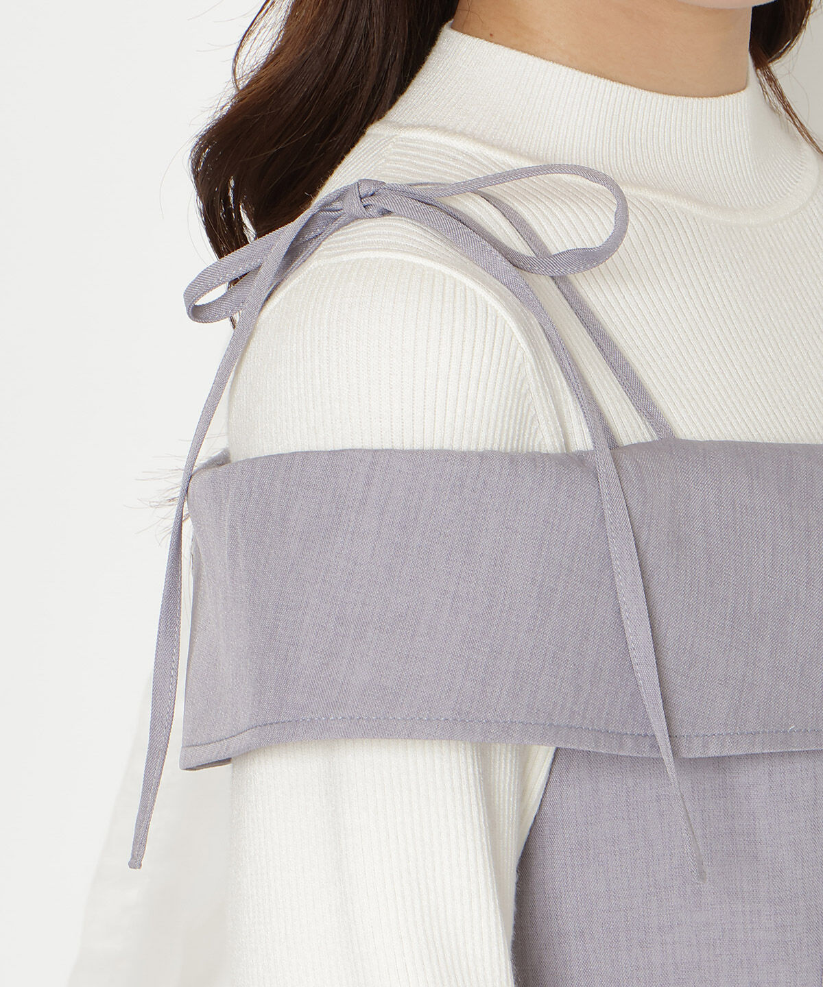 WILLSELECTION「リボンストラップオフショルキャミワンピース」|ワンピース|