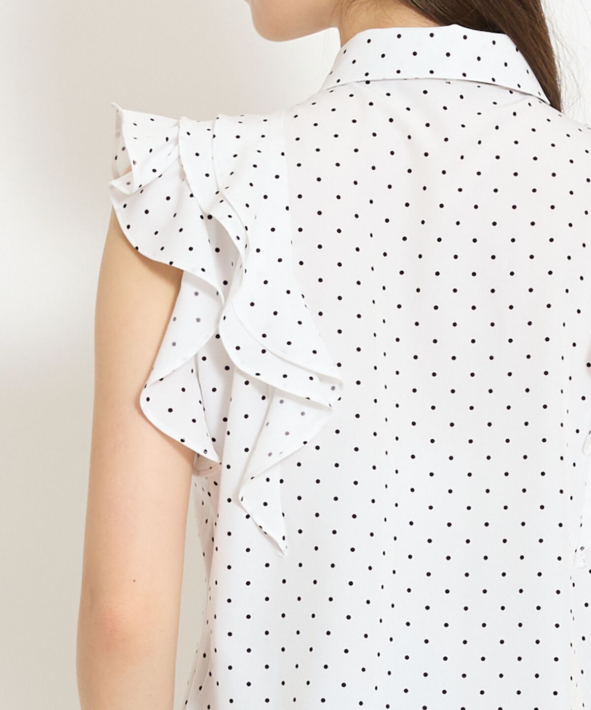 WILLSELECTION「ラッフルフリルノースリーブブラウス」|シャツ・ブラウス|