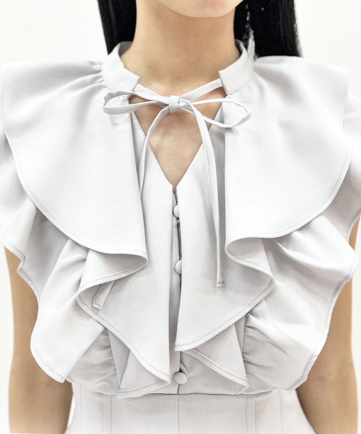 WILLSELECTION「ナローリボンラッフルフリルワンピース」|ワンピース|