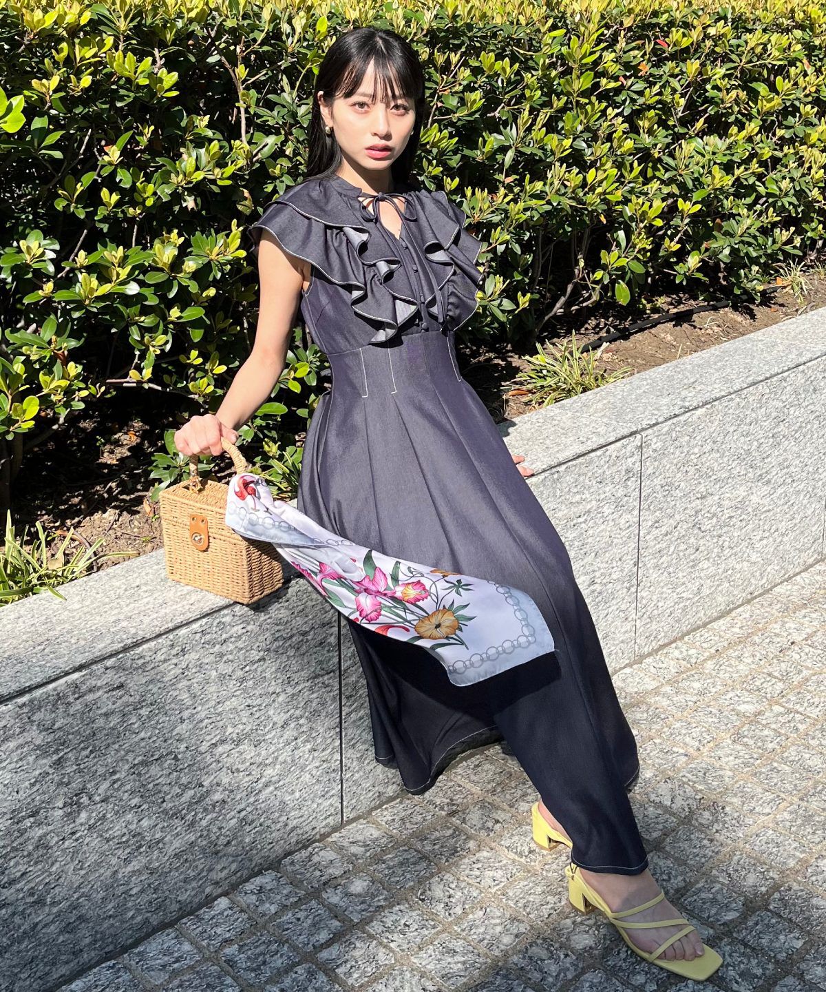 WILLSELECTION「ナローリボンラッフルフリルワンピース」|ワンピース|