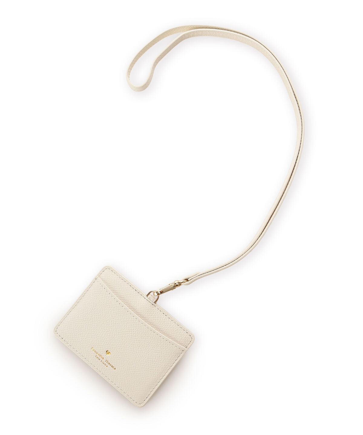 Samantha Thavasa Petit Choice「シンプルハート IDケース」|定期入れ|オフホワイト
