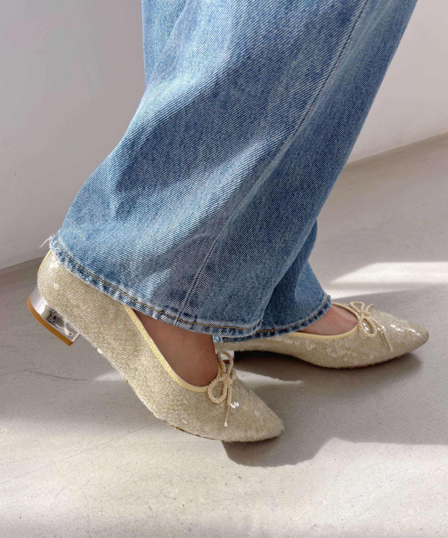 ORiental TRaffic「スパンコールバレエシューズ/51109 バレエシューズ パンプス 人気 トレンド」|パンプス|