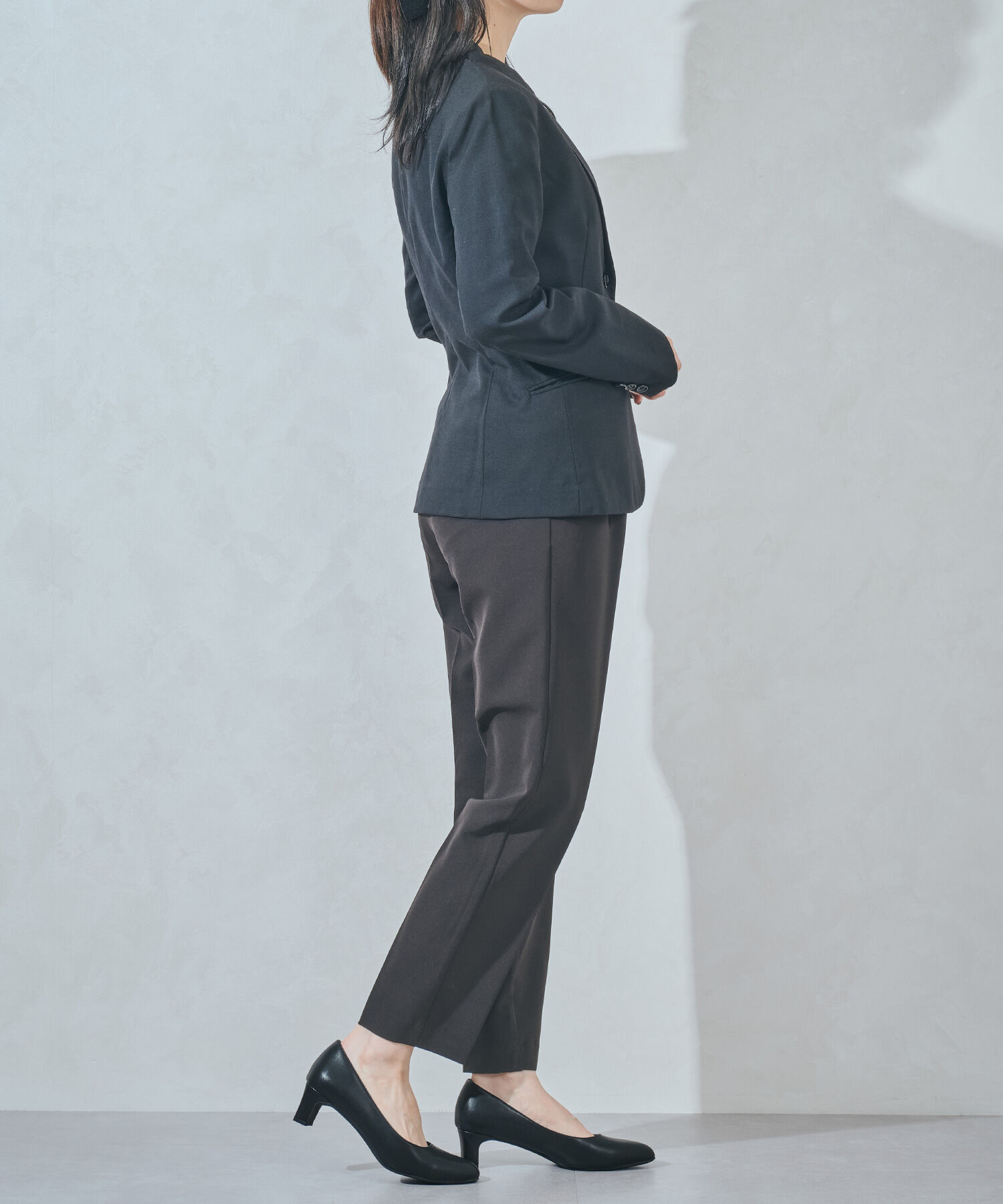 ORiental TRaffic「ラウンドトゥミドルヒール パンプス /R-3005 オフィス 就活 クッション 冠婚葬祭」|パンプス|