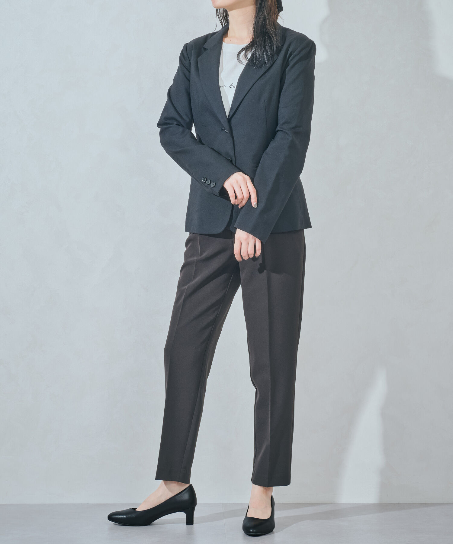 ORiental TRaffic「ラウンドトゥミドルヒール パンプス /R-3005 オフィス 就活 クッション 冠婚葬祭」|パンプス|