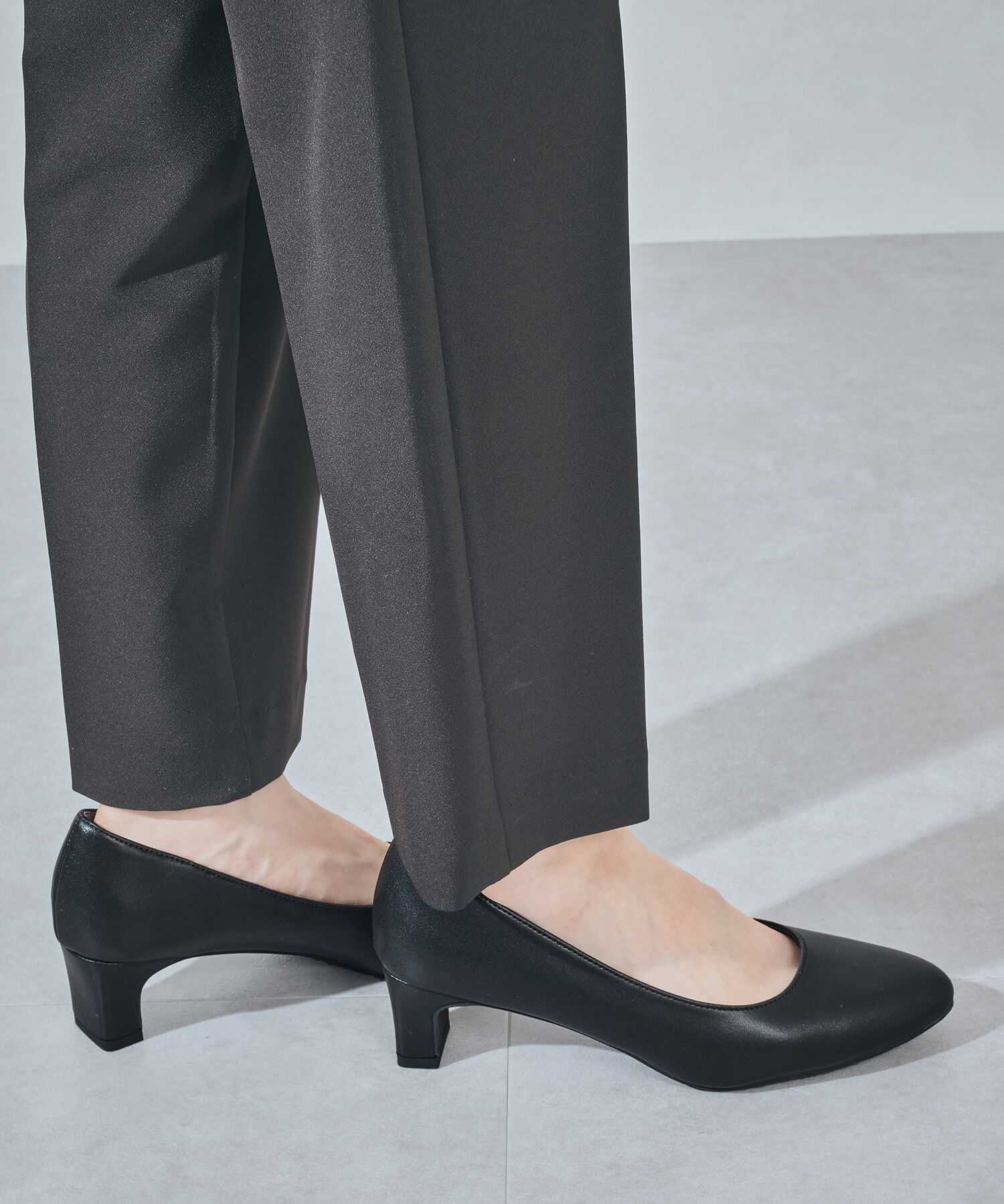 ORiental TRaffic「ラウンドトゥミドルヒール パンプス /R-3005 オフィス 就活 クッション 冠婚葬祭」|パンプス|