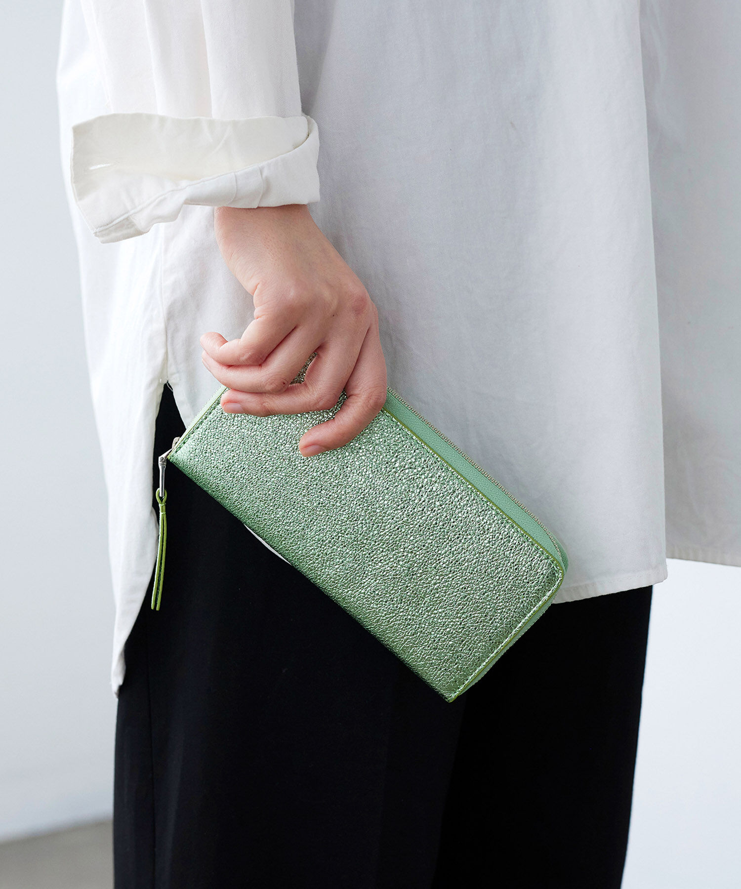 TOPKAPI BREATH「【TREASURE TOPKAPI】ウォッシュド レザー メタリック ラウンドファスナー 長財布」|財布|