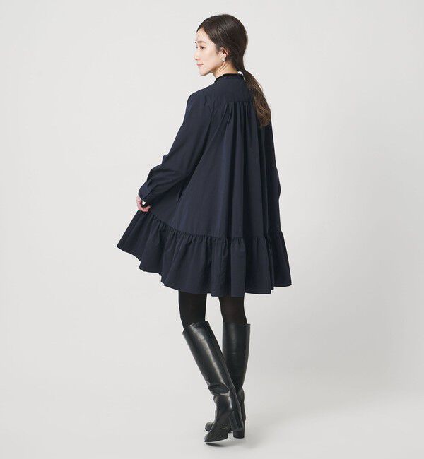 UNITED ARROWS「タフタ ギャザー ティアードワンピース ‐ウォッシャブル‐」|ワンピース|