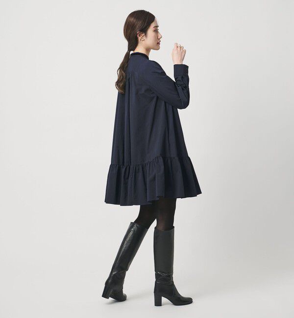 UNITED ARROWS「タフタ ギャザー ティアードワンピース ‐ウォッシャブル‐」|ワンピース|