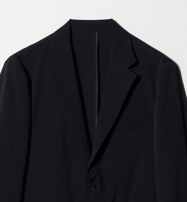 UNITED ARROWS「ドビー 2ボタン シングル テーラードジャケット UA COZY　ウォッシャブル　タテヨコストレッチ　防しわ　撥」|テーラードジャケット|