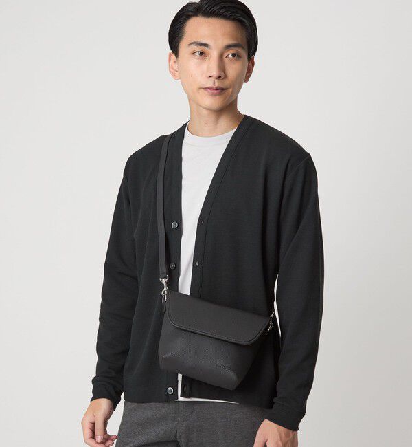 UNITED ARROWS green label relaxing「シボ レザーライク フラップ ショルダーバッグ」|ショルダー・メッセンジャー|