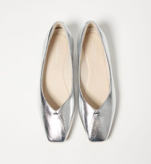 UNITED ARROWS green label relaxing「クッショニーシューズ スクエアトゥ メタルチップ / フラットシューズ」|パンプス|