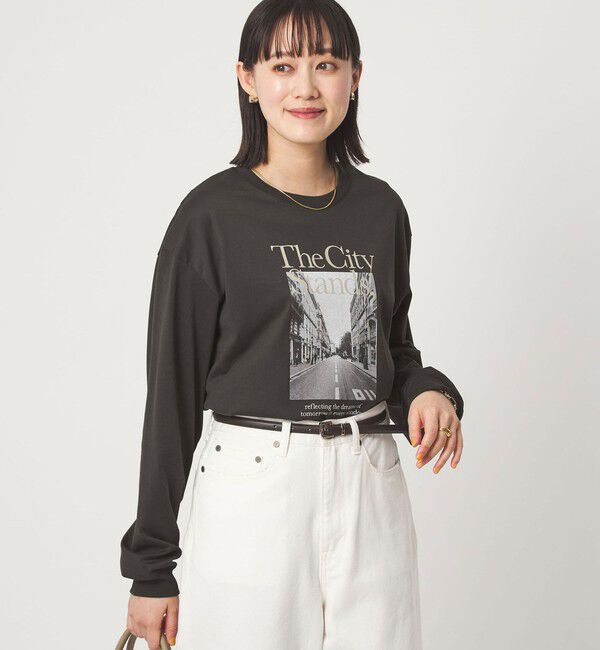 UNITED ARROWS green label relaxing「アソート グラフィック ロングスリーブ Tシャツ」|Tシャツ・カットソー|DK.GRAY