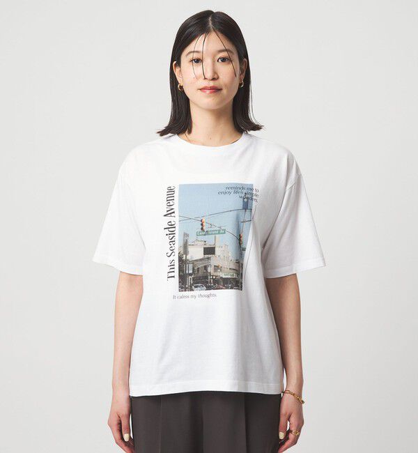 UNITED ARROWS green label relaxing「【WEB限定】＜at ease＞アソート フォトプリント ショートスリーブ カットソー」|Tシャツ・カットソー|