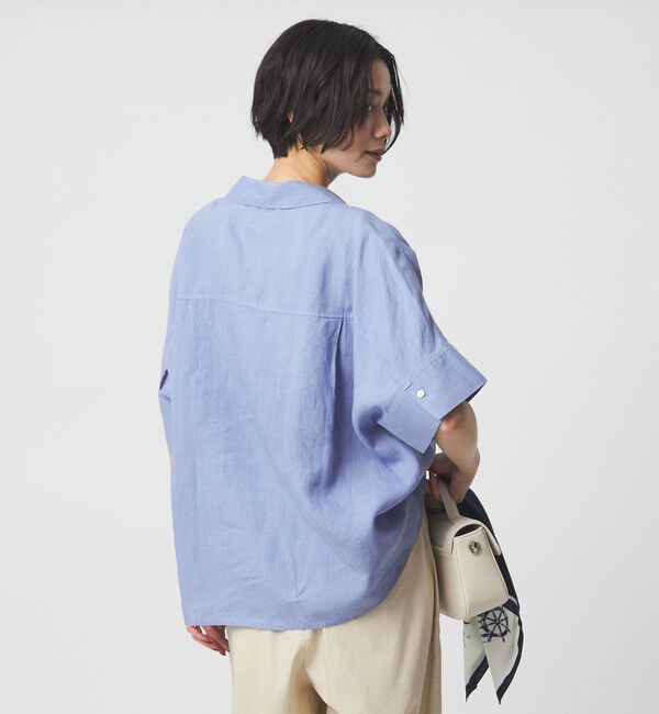 UNITED ARROWS green label relaxing「リネン スキッパー ショートスリーブ シャツ」|シャツ・ブラウス|